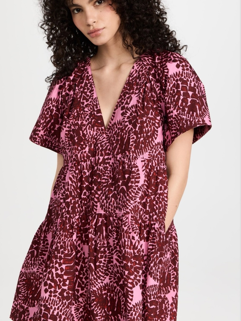 A.L.C Camila Dress (Apple/ Rose Combo)